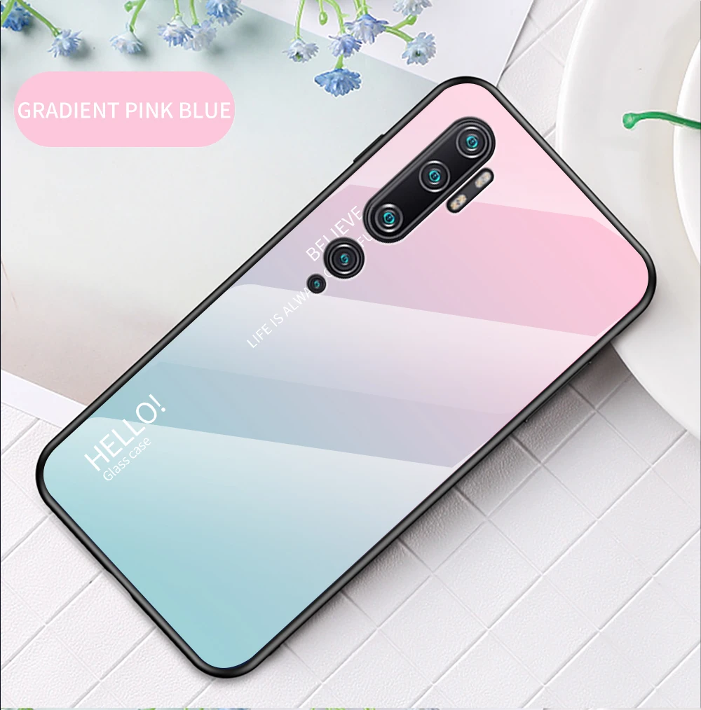 Для Xiaomi mi 9 Pro 5G CC9 Pro mi Note 10 Pro Чехол из закаленного стекла с градиентом чехол для Xiao mi Red mi Note 8T чехол