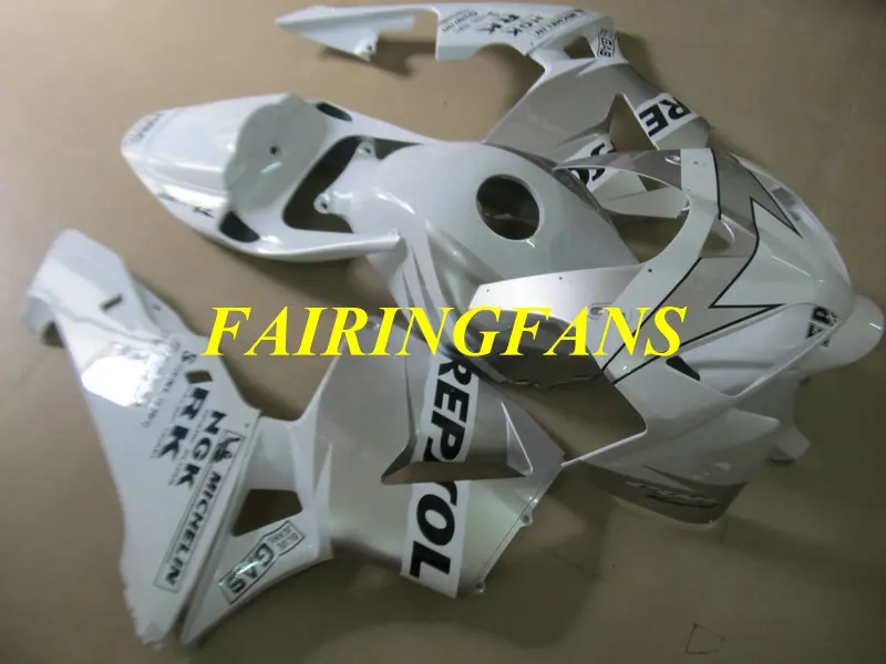 Инжекторный комплект для HONDA CBR600RR F5 05 06 CBR 600 RR CBR 600 RR CBR 600 2005 2006 белого и серебристого цвета Обтекатели+ подарки HG35