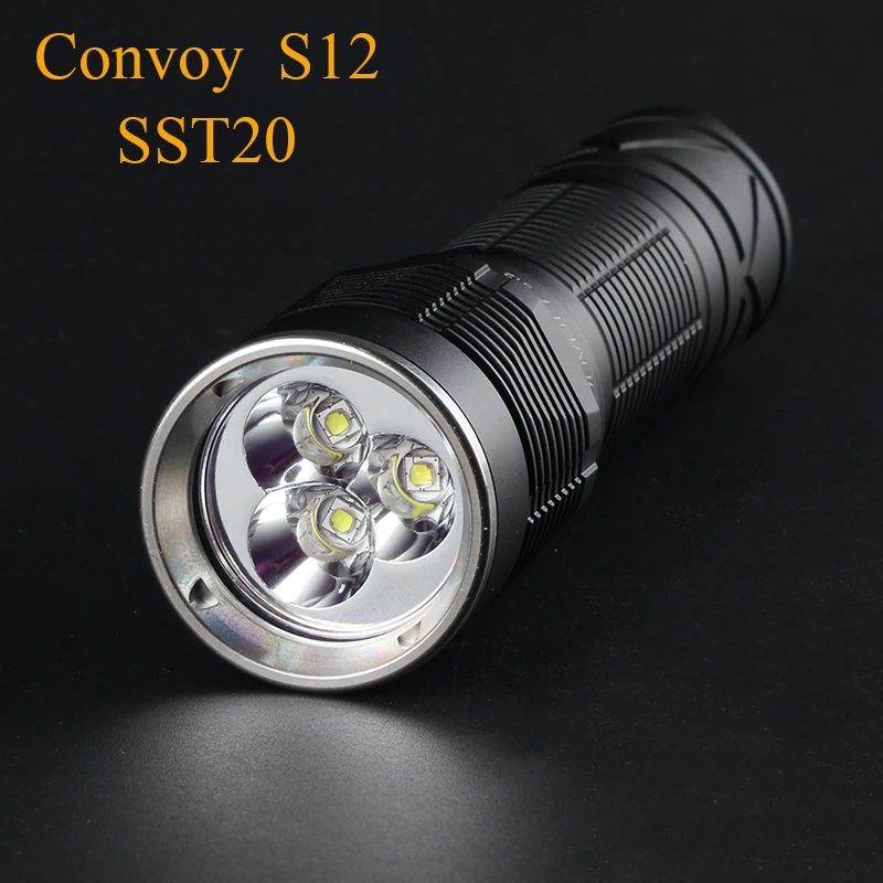 Конвой S12 с Luminus SST20 или Nichia 219C светодиодный вспышка светильник Linterna фонарик
