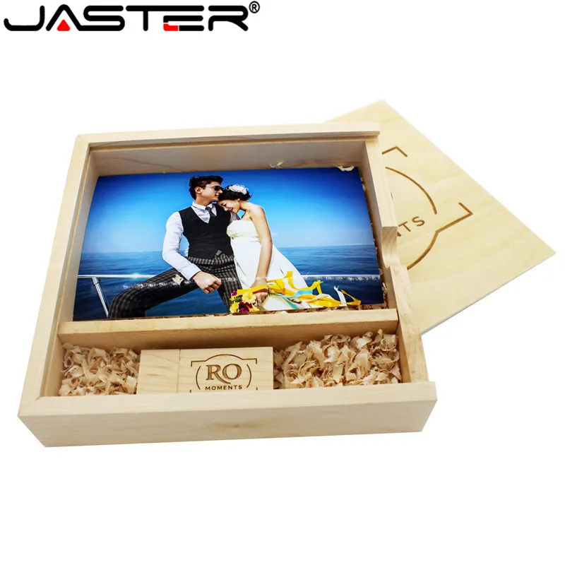 Деревянный фотоальбом JASTER большой овальный usb + коробка флэш-накопитель 8 ГБ 16 32 64