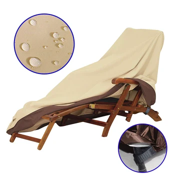 

Portable Solid Garden Furniture Patio Chaise With Storage Bag Courtyard Outdoor Waterproof Recliner Chair Terrace Lounger Cover