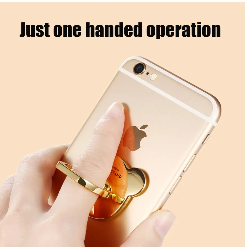 Горячая Универсальный мобильный телефон кольцо-держатель на палец подставка поддержка 360 градусов металлический медведь держатель телефона для iPhone X XS 8 7 6 6S Pad
