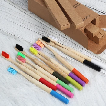 

New 10-Pack Bamboo toothbrush eco friendly bamboo toothbrush Soft Dental Oral Care tooth brush biodegradable toothbrush