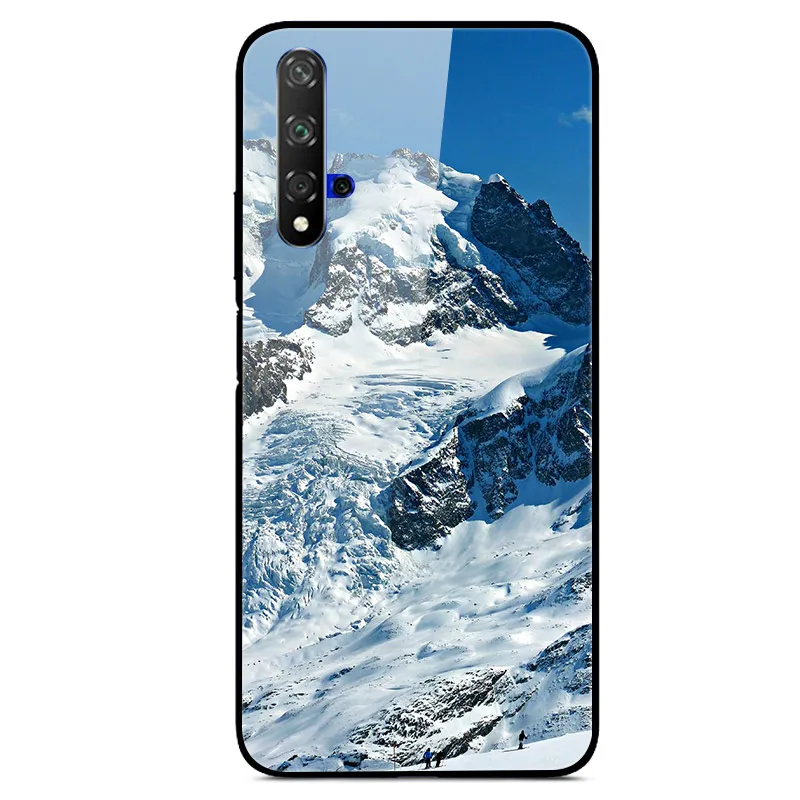 3D Cat Print Tempered Glass Phone Case Cover