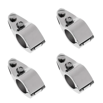 

2 Pair Boat Cover/ Canopy Fitting Tube Knuckle Clamp Fits 1" OD Tube Hinged