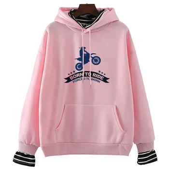 

Born To Ride Fashion Women's Pullovers Print Female Sweatshirt Winter&spring Hipster Kawaii Harajuku Gothic 3d Plus Size
