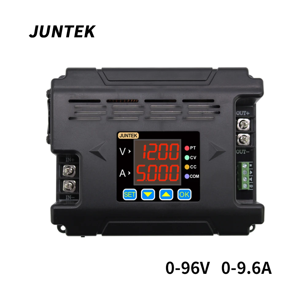 JUNTEK DPH8909 96V9.6A Programmable DC DC Digital Adjustable Step Down Voltage Power Supply Buck Converter 485 Communication 2