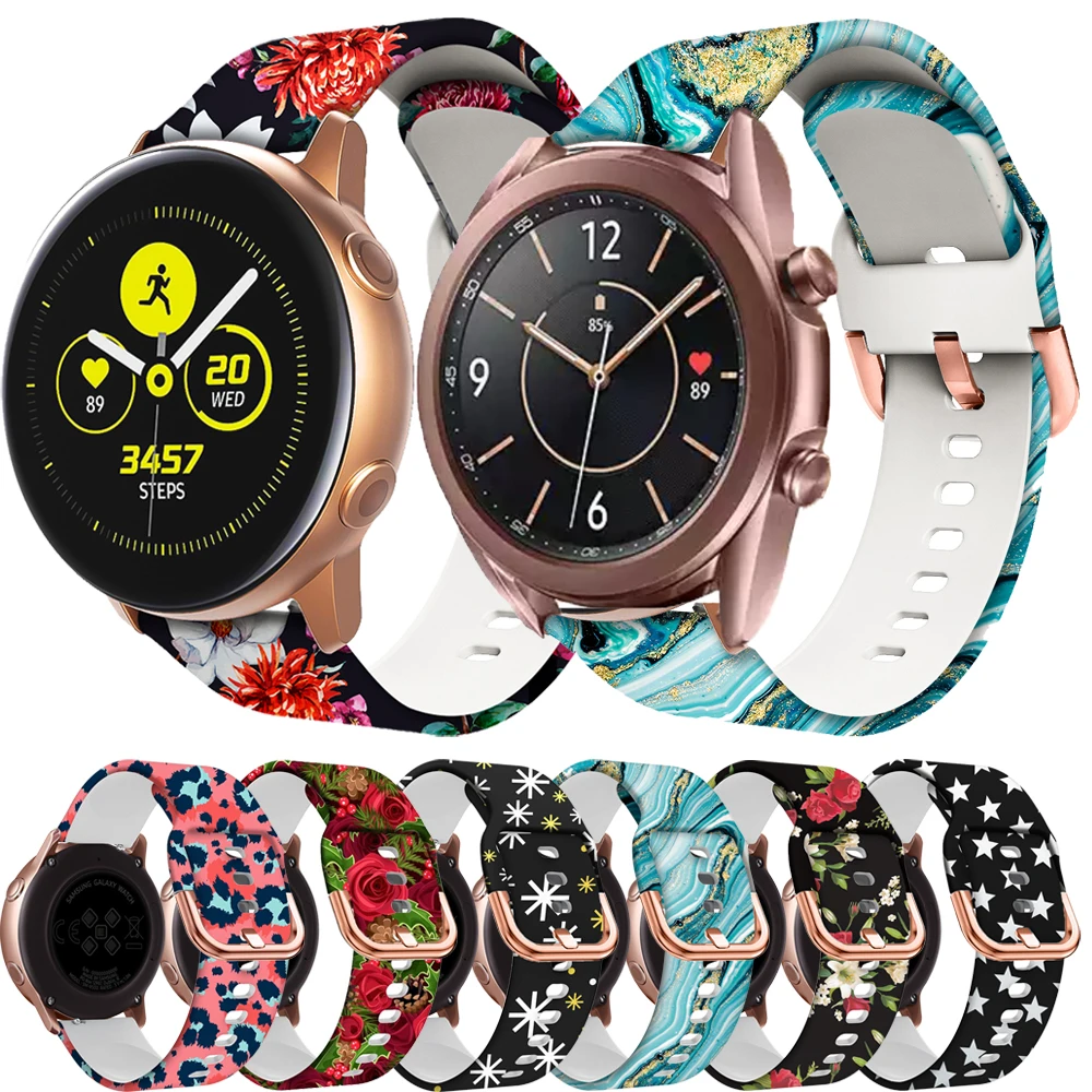 Ремешок для смарт-часов Samsung Galaxy Watch Activ 2 силиконовый 22 мм 20 40 44 3 41 45 42 | Наручные