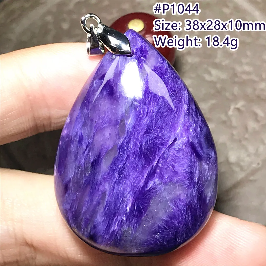 

Top Natural Purple Charoite Crystal Pendant Jewelry For Women Lady Men Love Gift Healing Silver Beads Rare Gemstone Stone AAAAA