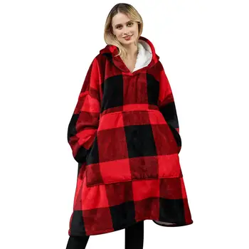 

Oversized Hoodie Sweatshirt Blanket Comfortable Fluffy Sweater