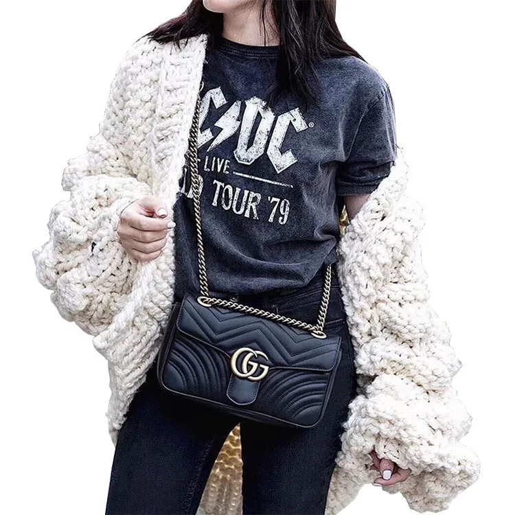 Sweater Women Cardigan Thick Solid Color Casual Loose Autumn And Winter Lanterns Sleeves Clothes Women Vestidos MMY77024