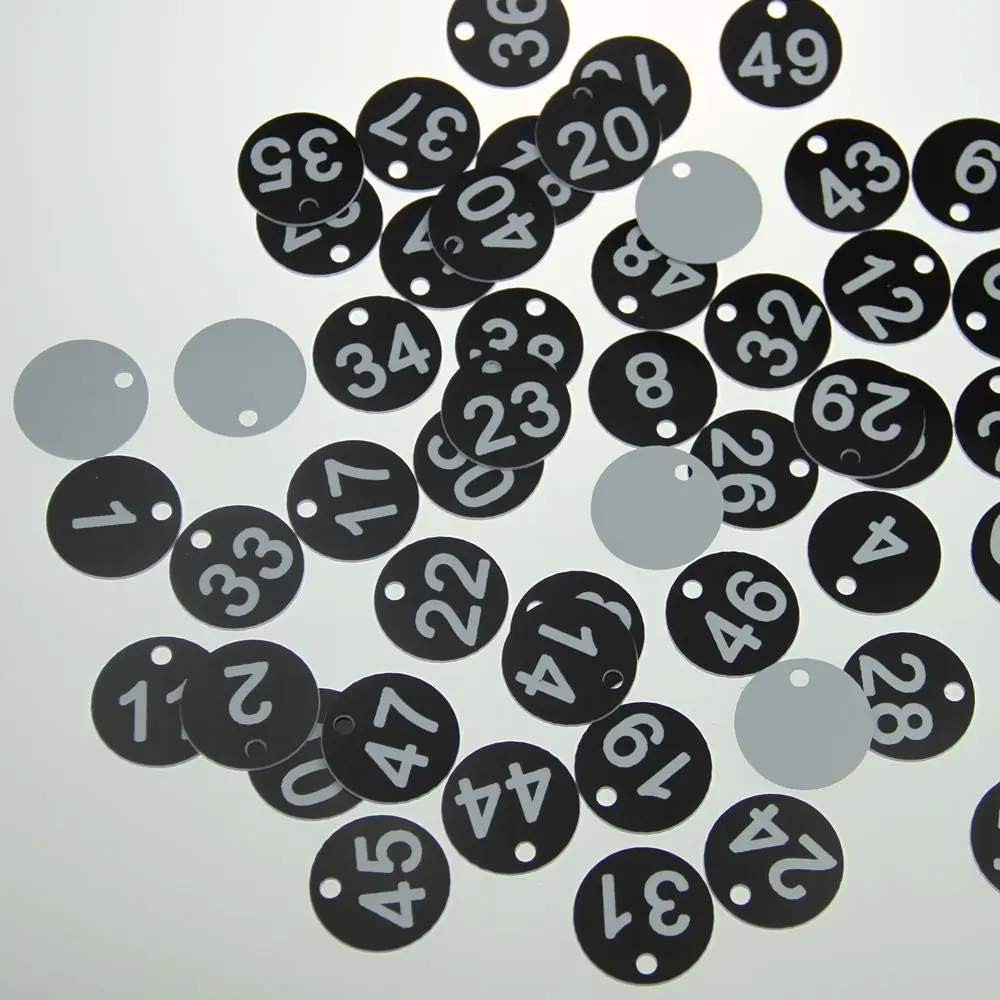 Restaurant Pub 30x3cm 2 holes Locker 1-30 Tags Table Engraved Number Discs 