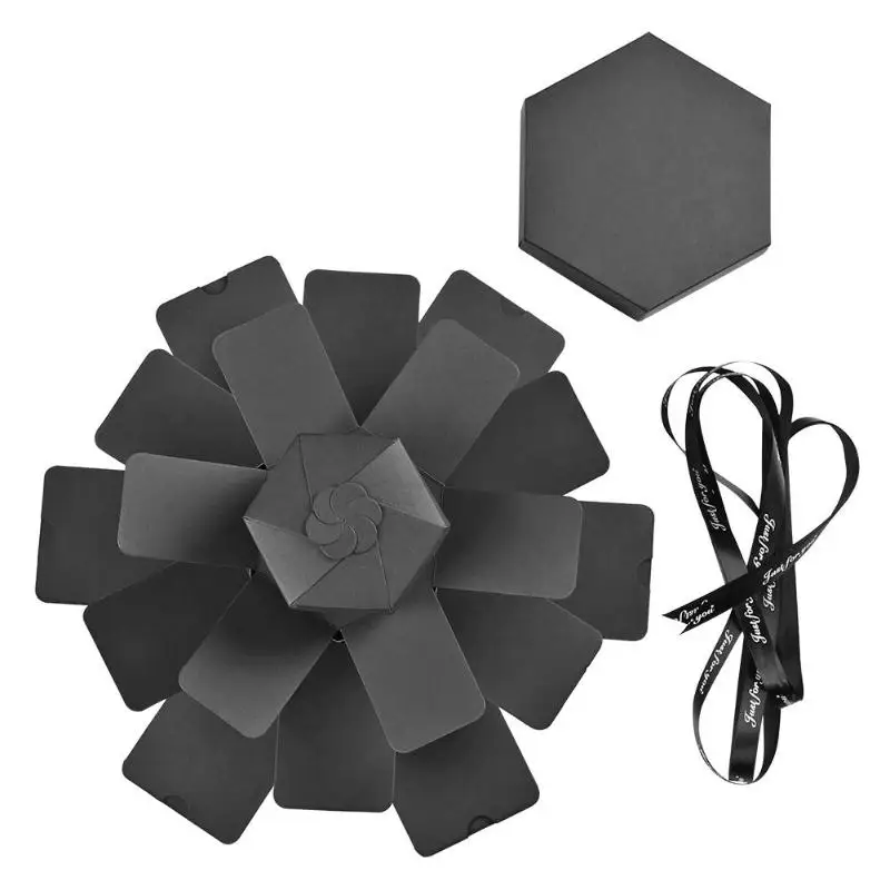 Ручной работы сюрприз шестиугольные коробки взрыва шестиугольные DIY юбилей фотоальбомы подарки на день рождения фото Кастомизация