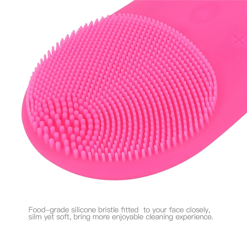 Facial Cleanser Ultrasonic Silicone Face Washing Brushes Pore Cleaner Blackhead Face Cleansing Waterproof Electric Skin Massager