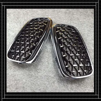

2009-2012 A Pair Full silver Front Mesh Grill Grille Diamond For 2 series F45 F46 Front Kidney Grille ABS Top quality