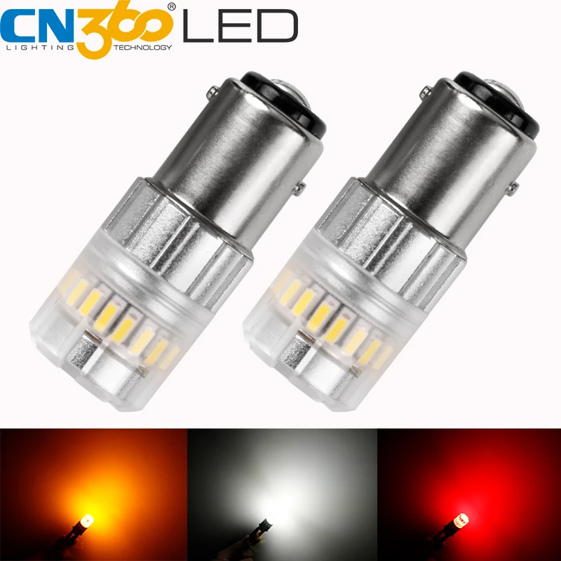 CN360 2 шт. 1156 P21W BA15S 1157 BA15D 3156 3157 S25 T25 7440 7443 T25 светодиодный резервный Поворотный Светильник световой сигнал автомобиля светильник авто лампа
