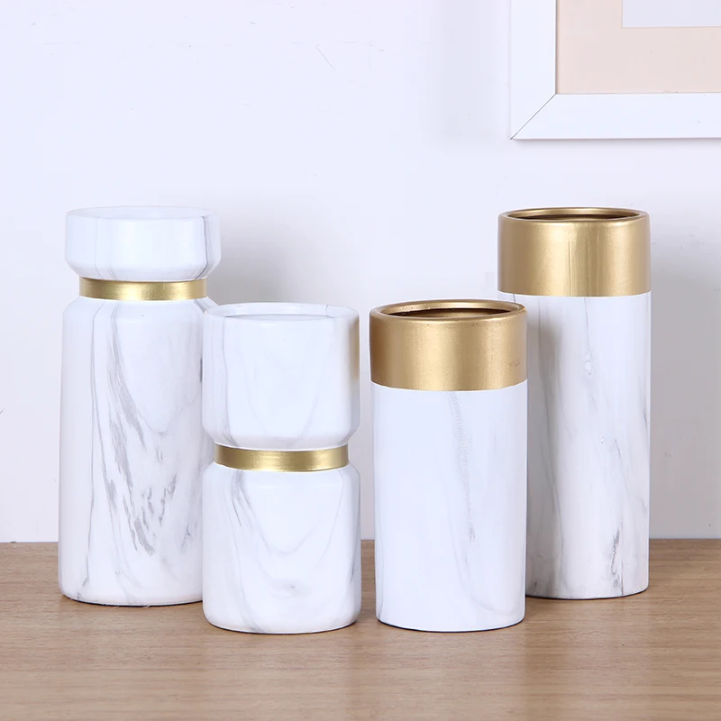 Украшение гостиной Керамика Золотой обод мрамор современные аксессуары для дома