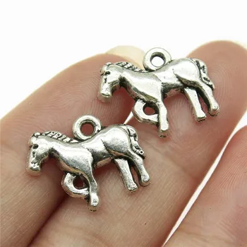 

Horse Pendant Charms DIY Jewelry Making Jewelry Finding 20pcs Antique Silver Color 0.9x0.7 Inch (22x17mm)