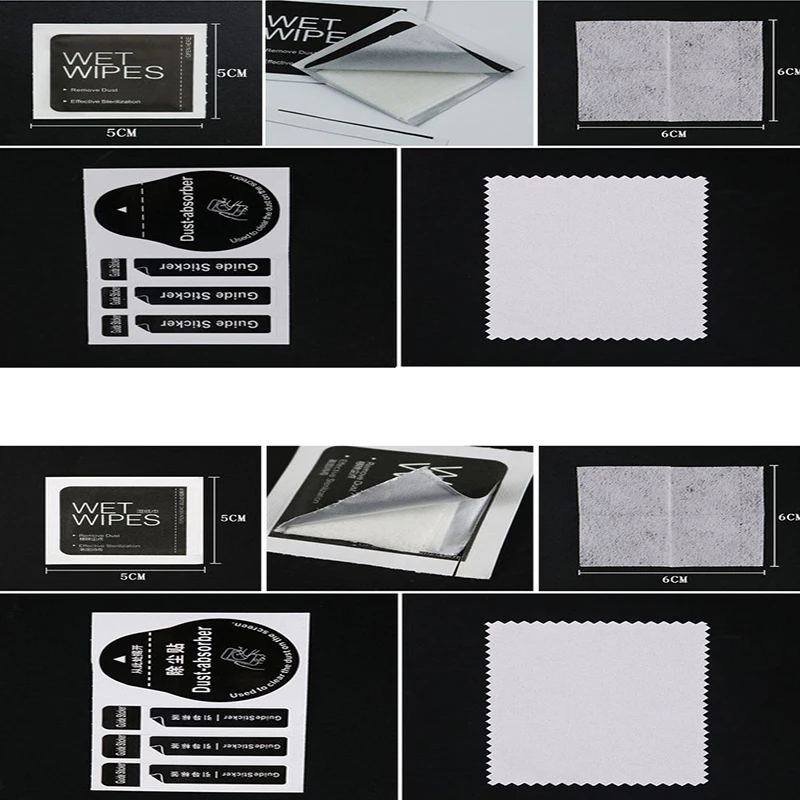 Tempered Glass Phone Screen Camera Lens Dust Removal Dry Wet Paper Cleaning Cloth Wipes Paper Tools Set Alcohol Pack On iphone X