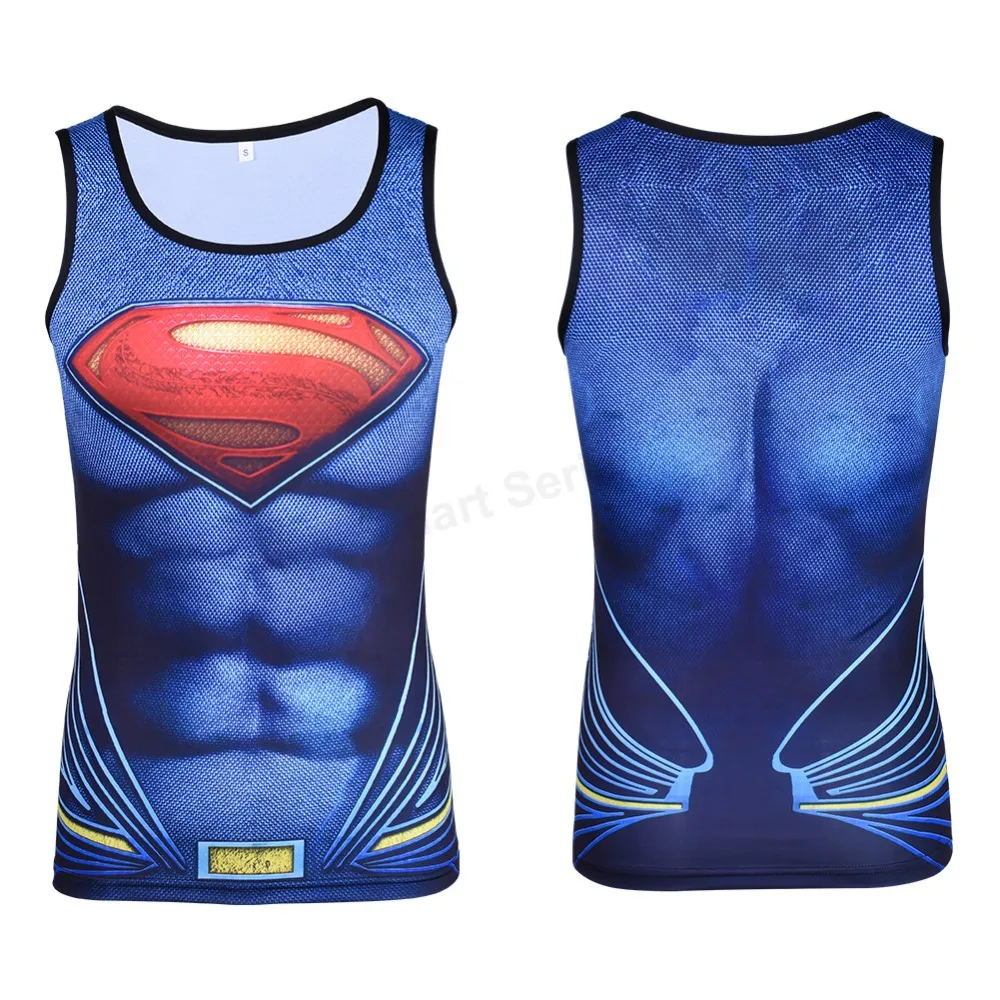New Men O-Neck Tank Top Pure Color Cartoon Summer Vest Gym Muscle Bodybuilding Streetwear Sleeveless Shirt Workout Fitness Sport 3
