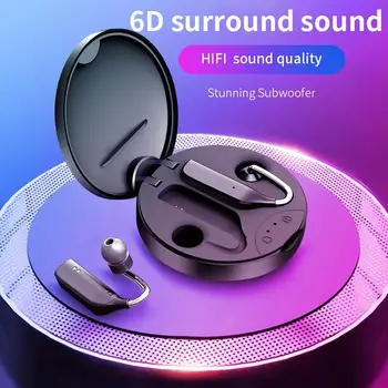 

CLAITE Mini TWS Wireless bluetooth Earphone Smart Touch Control HiFi Stereo Earbuds Waterproof Ear Hook Sport Headphone with Mic