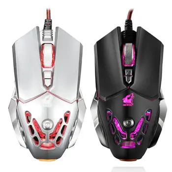 

V9 2400dpi USB Wired Mouse Professional 6 Key Macro Programming Ergonomics Mechanical Gaming Mice