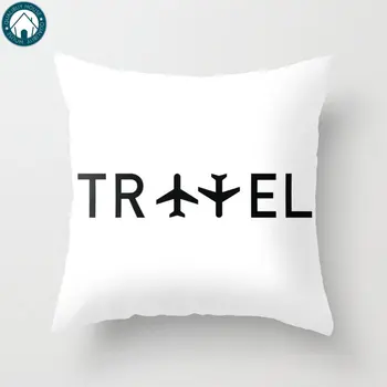 

Travel and Enjoy Pillow Covers Cases Pattern Nordic Cover Cushion Pillowcase Square Print