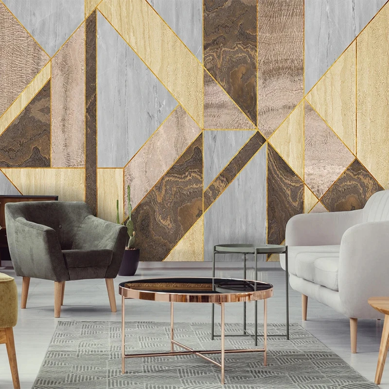 

Custom Photo Wallpaper Modern Creative Abstract Nostalgic 3D Geometric Marble Jazz White Background Wall Paper Papel De Parede