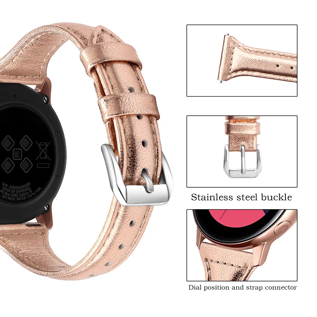 Ouhaobin роскошный кожаный ремешок для часов samsung Galaxy Watch Активный браслет сменный ремешок аксессуары 906#2