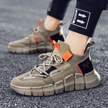 

Outdoor Men Hiking Shoes 2020 sweat-absorbant Breathable Boots Desert Training Sneakers Lace-Up Anti-Slip Trekking Shoes