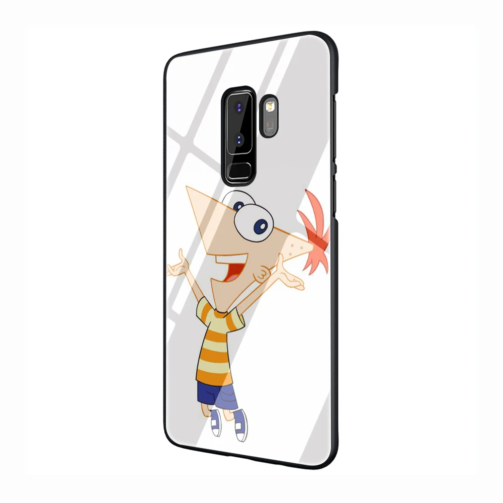 EWAU Phineas and Ferb/Стекло чехол для телефона для samsung Galaxy S7 8 9 10Plus Note8 9 A10 20 30 40 50 60 70