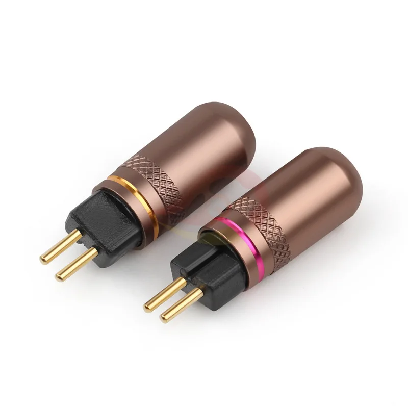2PIN Earphone Jack Audio Connector For UM3X W4R UE18 HiFi Headset Gold Plated Plug Metal 0 78mm Pins Adapter 2 Pair