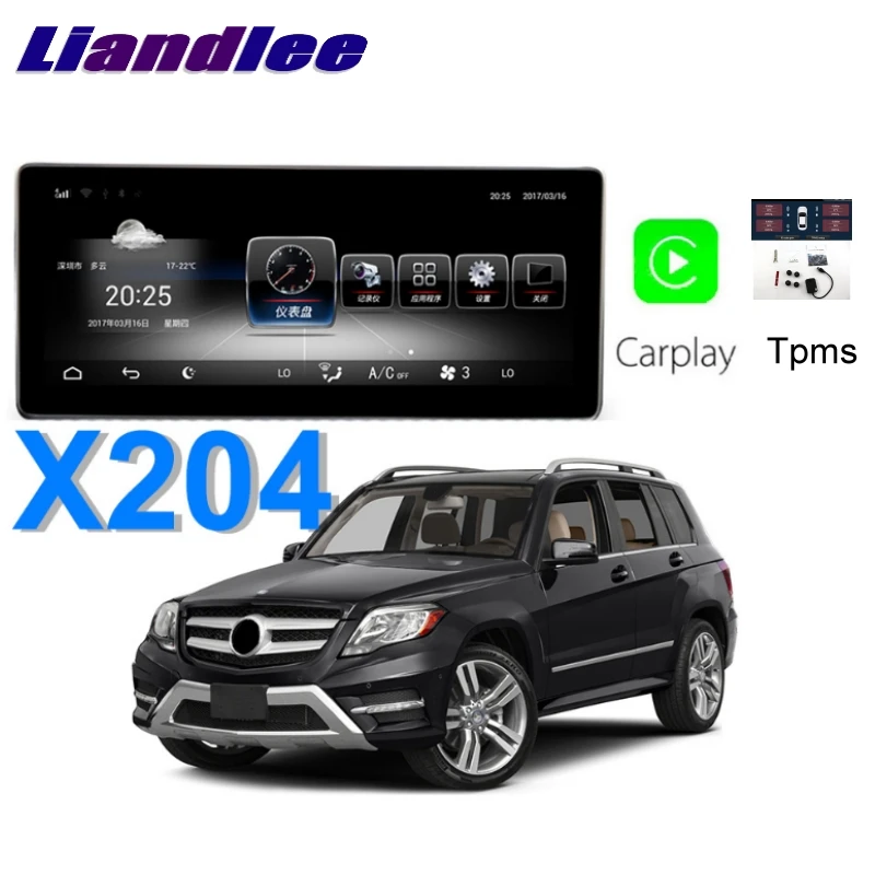 Liandlee Car Multimedia Player NAVI For Mercedes Benz MB GLK Class GLK200 GLK220 X204 CarPlay TPMS Stereo GPS Navigation