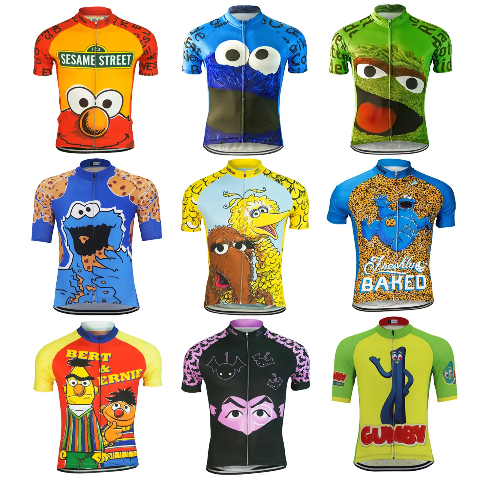 sesame street cycling jersey