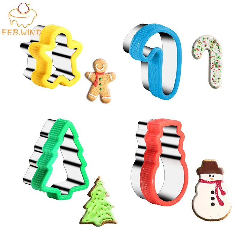 2 шт. нержавеющая сталь рождественские формочки для печенья пряники конфеты