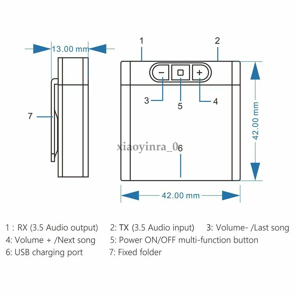 США 2 в 1 Bluetooth 5,0 3,5 мм аудио передатчик приемник аудио адаптер для ТВ ПК