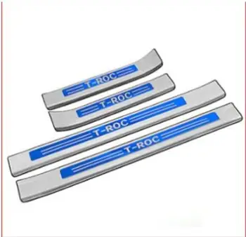 

2018 for Volkswagen t-roc detection threshold bar welcome pedal protection modification interior special stainless steel decorat