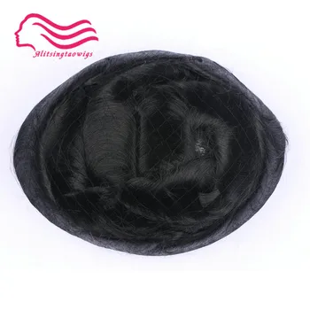 

mirage 0.03-0.04MM front V loop Men's Toupee Natural Hairline Men Hair System Super Thin Skin Toupee Hair Replacement Sy