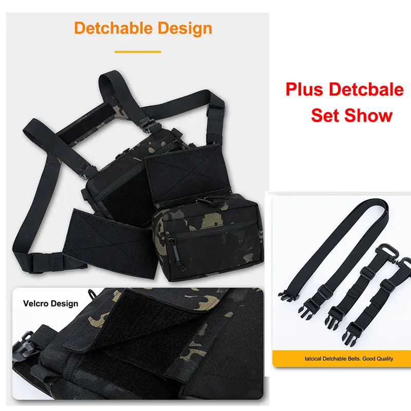 Sac De Poitrine Tactique Molle Pochette À Accessoires Multifonctionnels  Pack De Poitrine Mobile Pour Les Loisirs Et Le Sport En Plein Air, Mode en  ligne