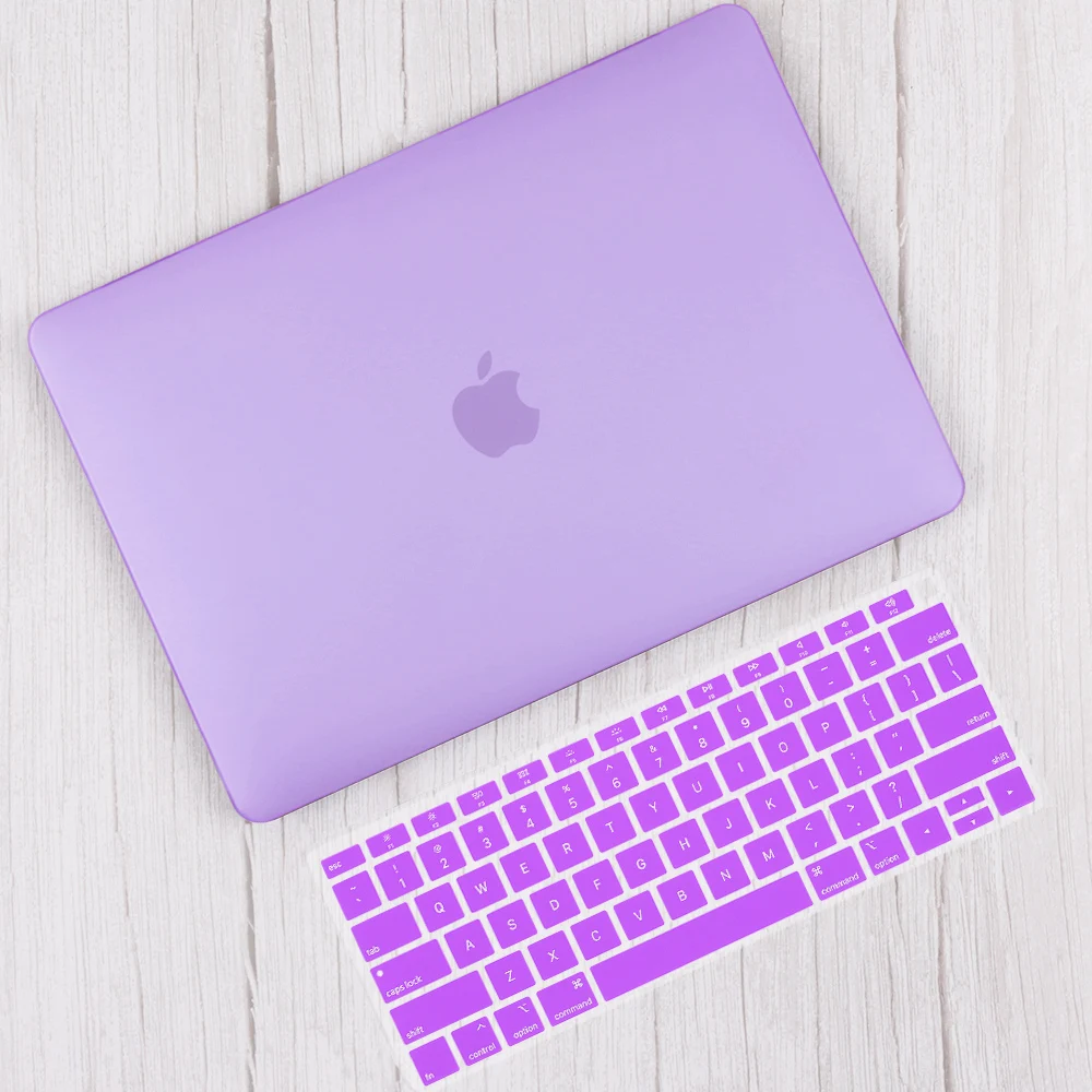 Redlai матовый и Кристальный жесткий чехол с клавиатурой для Macbook Pro 16 TouchBar A2141 Air 13 A1932 retina 11 15 - Цвет: Light Purple