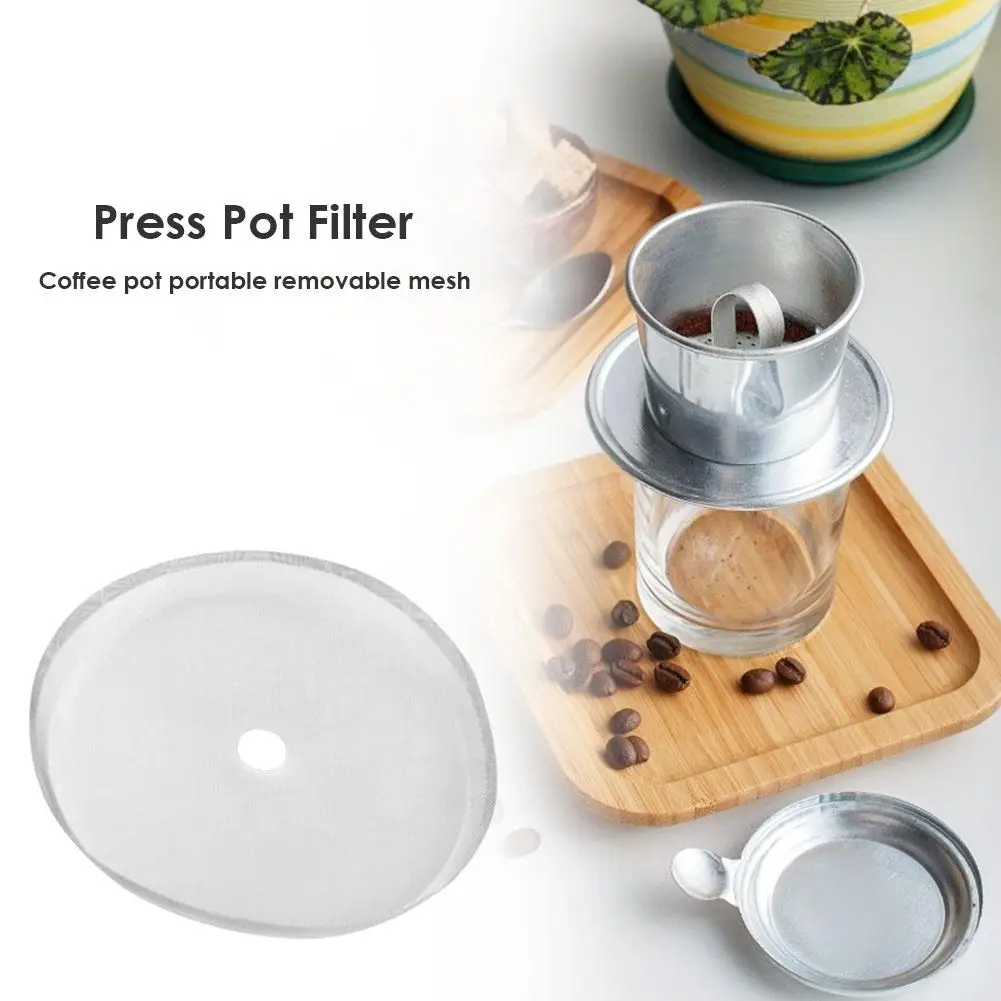 

3pcs Portable Steel Filter Net Excellent Durable Stainless Steel Process Replacement 80 Mesh French Coffee Screen Strainer