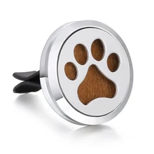 Автомобильный парфюмерный диффузор из нержавеющей стали освежитель автомобильный диффузор для эфирных масел духи собачьи следы ароматерапия автомобильные медальоны