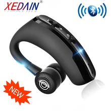 V9 Bluetooth Earphone Noise-Control Sport-Driver Microphone-Stereo Hands-Free Wireless