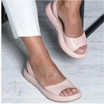 

New 2020 Women Sandals Flip Flops New Summer Fashion Rome Slip-On Breathable Non-slip Shoes Woman Slides Solid Casual Female 43