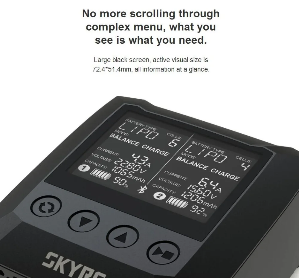 SKYRC B6 Nano Dual 2X100 Вт 15A AC Bluetooth Смарт зарядное устройство Dis зарядное устройство Поддержка Sky зарядное устройство приложение