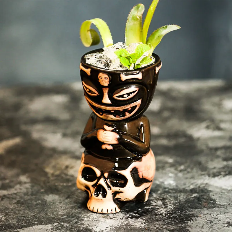 Гавайские Тики-бокалы бокал для коктейлей пивная кружка для напитков SKULLMug керамические Тики-бокалы отлично подходят для коктейли Напитки