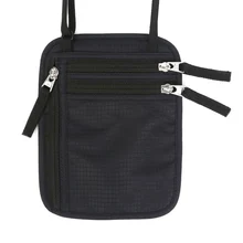 Для путешествий Чехол для паспорта держатель с функцией блокировки RFID шеи бумажник Женские кошельки для кредитных карт денежный паспорт телефон документы SEC88