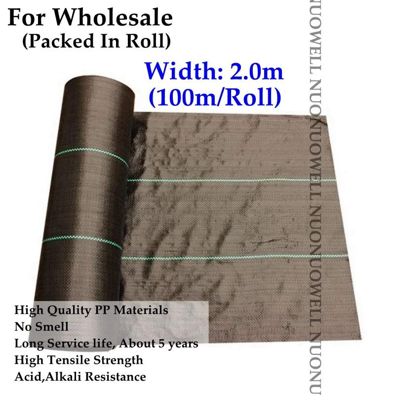 Width 2.0m(L 100M) 100~ 200 м/рулон, анти-УФ, коврики для сельского хозяйства, контроль прополки, коврик, анти-травяное покрытие, сельскохозяйственный сад, сорняки, барьер, коврик - Цвет: Width 2.0m(L 100M)