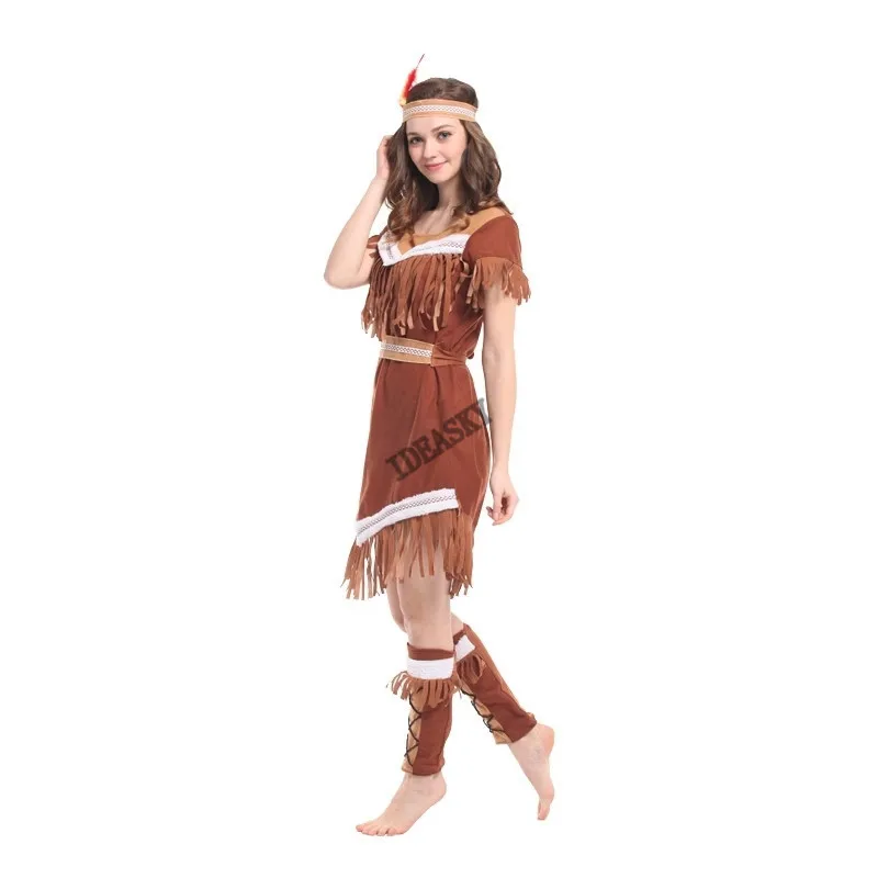 Cosplay Costume Carnival Indian Princess Halloween Costumes For Women female Adult Pocahontas Cosplay Costume Purim Party Fancy Dress up suit