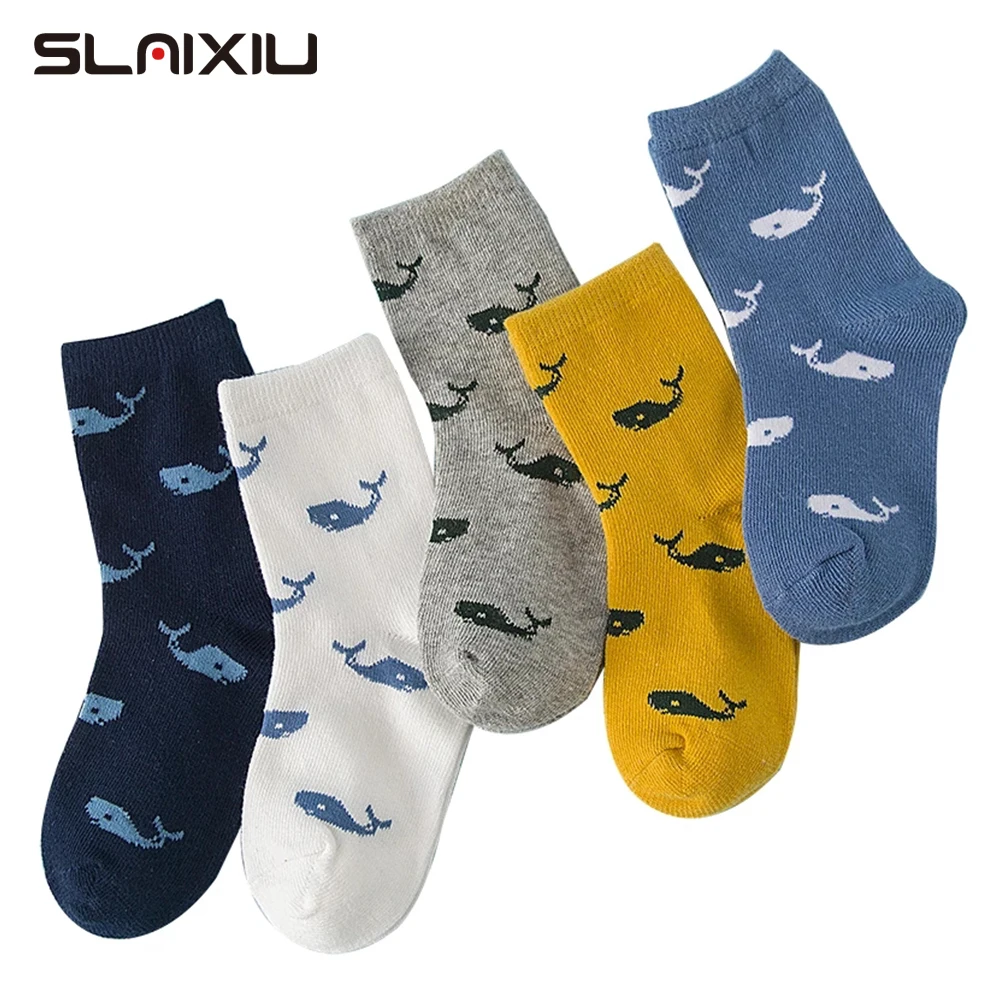5 пара/лот новые мягкие хлопковые носки для мальчиков и девочек милые детские с